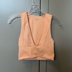 Urban outfitters Out From Under Hailey Seamless Plunge Cropped Tank Top